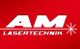 Rotes Logo mit weißem Text: "AM LASERTECHNIK", darunter ein Sternsymbol.
