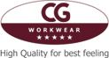 Logo von CG Workwear mit Slogan: "High Quality for best feeling".