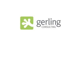 Das Logo von Gerling Consulting mit grünem Symbol links und grauem Text rechts.
