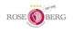 Logo des Roseberg Landgasthofs & Hotels, 150 Jahre, mit vier Sternen und stilisierter Rose.