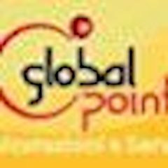 Logo con scritta "Global Point" su sfondo giallo sfumato.