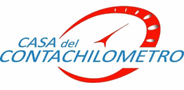 Logo con testo "Casa del Contachilometro" e immagine stilizzata di un tachimetro rosso.