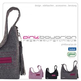 Luxuriöse Handtaschen in verschiedenen Farben von Pink Bavarian. Design aus Regensburg.