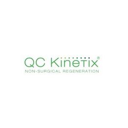 Logo of QC Kinetix with the tagline "Non-Surgical Regeneration" in green text on white background.
