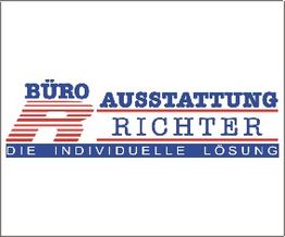 Logo von Büro Ausstattung Richter mit Slogan "Die individuelle Lösung".