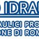 "Scritta: Mario Idraulico, servizi idraulici professionali in tutte le zone di Roma."