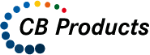 Logo mit Schriftzug "CB Products" und farbigen Punkten in einem Halbkreis.