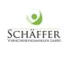 Logo von Schäffer Versicherungsmakler GmbH mit grünem Grafik-Element über dem Text.