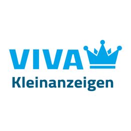 Das Logo von "VIVA Kleinanzeigen" in Blau mit einer stilisierten Krone daneben.