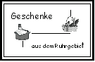 Geschenke aus dem Ruhrgebiet, mit zwei stilisierten Geschenkkörben.