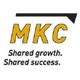 Logo with "MKC" and the text "Shared growth. Shared success." in bold yellow and black font.
