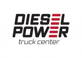 Diesel Power Truck Center logo in bold black and red text on a white background.