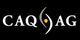 Logo mit der Aufschrift "CAQ AG", schwarz-weißer Hintergrund, gelber Punkt in der Mitte.
