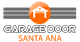 Logo of Garage Door Santa Ana with a house icon on an orange circle.