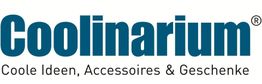 Logo mit dem Text "Coolinarium: Coole Ideen, Accessoires & Geschenke" in Blau.