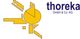 Gelbes, geometrisches Logo neben dem Schriftzug "thoreka GmbH & Co. KG" in blau.
