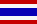 Flagge von Thailand mit horizontalen Streifen in Rot, Weiß und Blau.