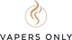 Logo mit Rauchsymbol und Text "VAPERS ONLY".