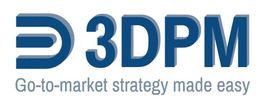 Logo de 3DPM avec slogan : "Stratégie de mise sur le marché facilitée".
