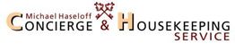 Logo: Michael Haseloff Concierge & Housekeeping Service mit zwei gekreuzten Schlüsseln oben.