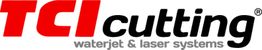 Logo de TCI Cutting, especialistas en sistemas de corte por chorro de agua y láser.
