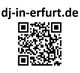 QR-Code mit der URL "dj-in-erfurt.de" oben.
