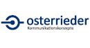 Logo mit dem Schriftzug "osterrieder Kommunikationskonzepte" und einem Kreissymbol links.
