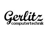 Schwarzes Logo "Gerlitz computertechnik" auf weißem Hintergrund.