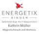 ENVIRO Energetix-Logo, roter Frosch, Text: Vertriebspartner Kathrin Müller, Magnetschmuck.