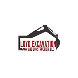 Logo of Loyd Excavation and Construction, LLC with an excavator silhouette.