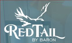Logo of "RedTail by Baron" features a stylized bird in flight above the text.