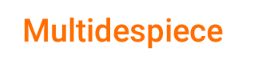 Texto en naranja: "Multidespiece" sobre fondo blanco.