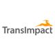 TransImpact logo with gray text and an orange graphic resembling a swoosh or bird.