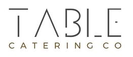 "Logo of Table Catering Co with minimalist black text on a white background."