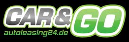 Logo mit Text „CAR & GO“ und „autoleasing24.de“ auf schwarzem Hintergrund.