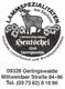 Logo der Lammfleischerei Hentschel mit Lammzeichnung, Adresse und Telefonnummer in Geringswalde.