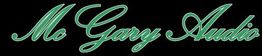 Stylized green script text reading "Mc Gary Audio" on a black background.