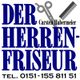 Friseur-Werbung mit Schere, Kamm und Kontaktnummer: 0151-155 811 51