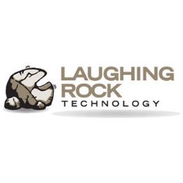 Logo of Laughing Rock Technology with a stylized rock character on the left.