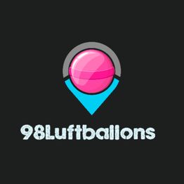 Abbildung eines pinken Ballons mit grauer Umrandung und dem Text "98Luftballons" darunter.