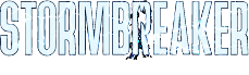Text reading "STORMBREAKER" in a bold, icy font style.