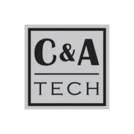 Logo with "C&A Tech" in black text on a gray background.
