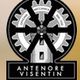 Logo circolare con ingranaggio e torre, scritta: "Antenore Visentin".