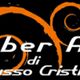 Logo "Faber Art di Russo Cristian" con spirali arancioni su sfondo nero.