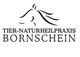 Logo der Tier-Naturheilpraxis Bornschein mit stilisiertem Pferdekopf und wehendem Schweif.