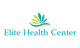 Logo of Elite Health Center with teal and green leaf design above the text.