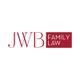 Red and white logo for JWB Family Law.