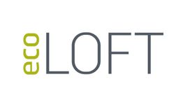Logo mit dem Text "eco LOFT" in grau und grün.