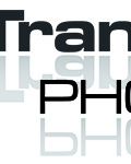 Textgrafik mit "Trans" und "PHO" in Schwarz, teils verspiegelt auf weißem Hintergrund.