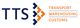 Logo met blauwe letters "TTS" en oranje woorden "Transport, Warehousing, Customs".